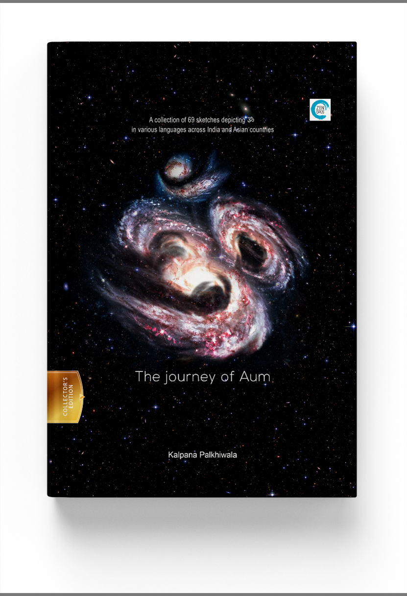 A Collection of sketches depicting Aum in various languages across India and Asian countries.